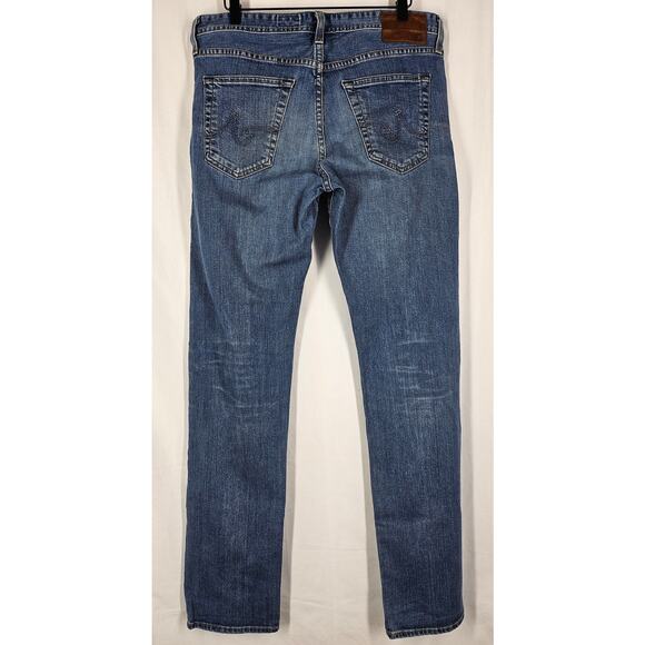 ADRIANO GOLDSCHMIED AG THE GRADUATE MEN'S BLUE STRAIGHT LEG JEAN PANT SIZE 32R - Picture 2 of 13